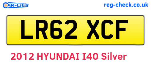 LR62XCF are the vehicle registration plates.