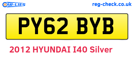 PY62BYB are the vehicle registration plates.