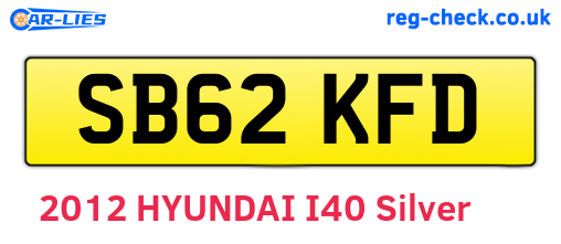 SB62KFD are the vehicle registration plates.