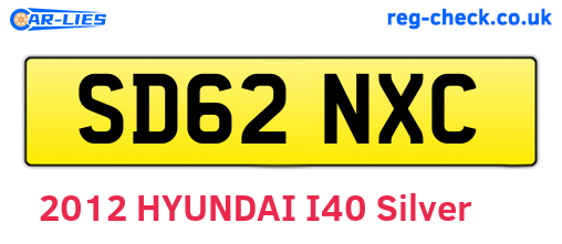 SD62NXC are the vehicle registration plates.