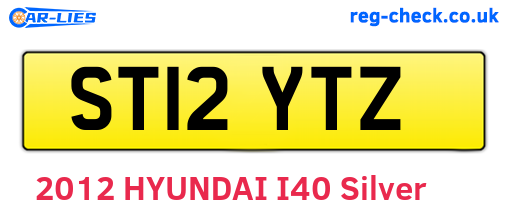 ST12YTZ are the vehicle registration plates.