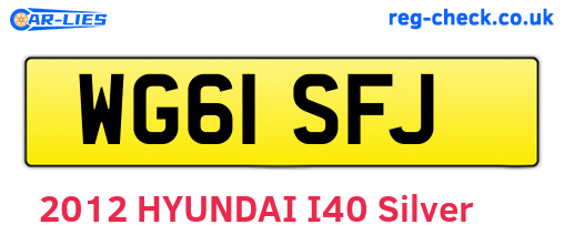 WG61SFJ are the vehicle registration plates.
