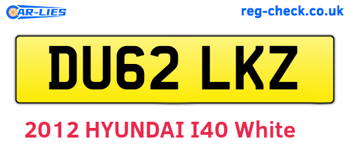 DU62LKZ are the vehicle registration plates.