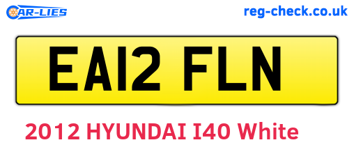 EA12FLN are the vehicle registration plates.