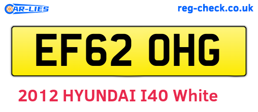 EF62OHG are the vehicle registration plates.
