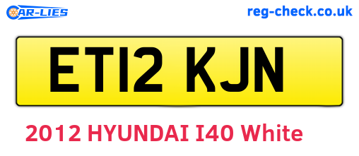 ET12KJN are the vehicle registration plates.