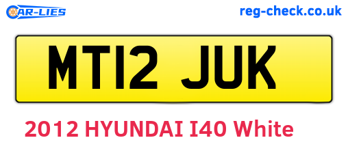 MT12JUK are the vehicle registration plates.