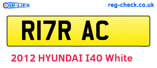 R17RAC are the vehicle registration plates.