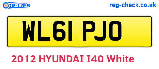 WL61PJO are the vehicle registration plates.