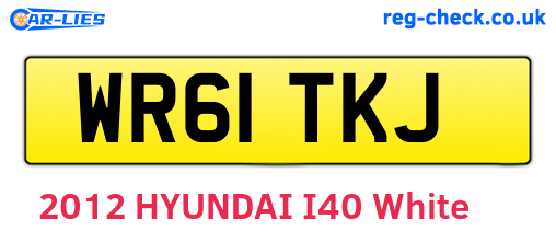 WR61TKJ are the vehicle registration plates.