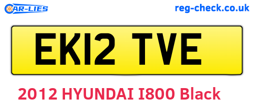 EK12TVE are the vehicle registration plates.