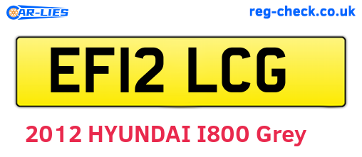 EF12LCG are the vehicle registration plates.