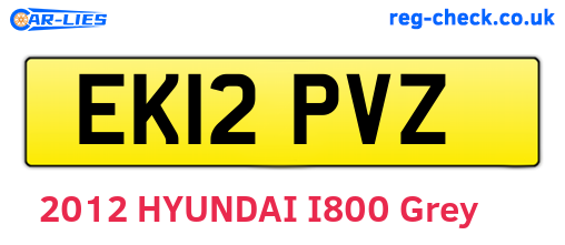 EK12PVZ are the vehicle registration plates.