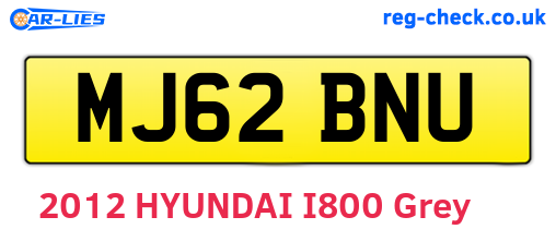 MJ62BNU are the vehicle registration plates.