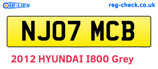 NJ07MCB are the vehicle registration plates.