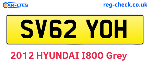 SV62YOH are the vehicle registration plates.