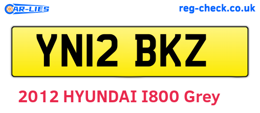 YN12BKZ are the vehicle registration plates.