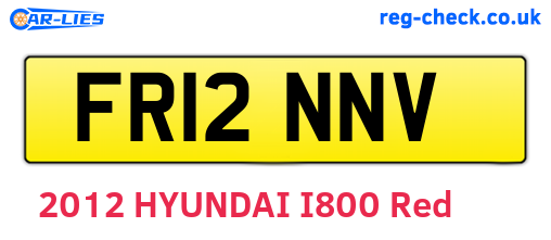 FR12NNV are the vehicle registration plates.