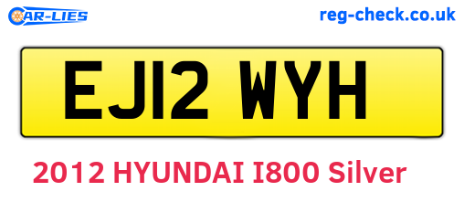 EJ12WYH are the vehicle registration plates.
