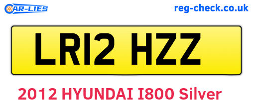LR12HZZ are the vehicle registration plates.