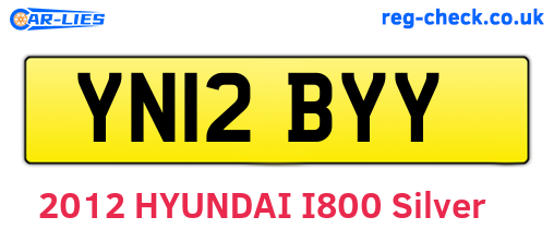 YN12BYY are the vehicle registration plates.