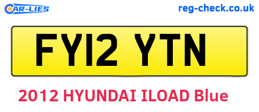 FY12YTN are the vehicle registration plates.