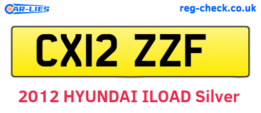 CX12ZZF are the vehicle registration plates.