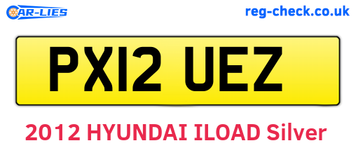 PX12UEZ are the vehicle registration plates.