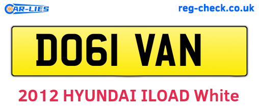 DO61VAN are the vehicle registration plates.