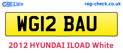 WG12BAU are the vehicle registration plates.
