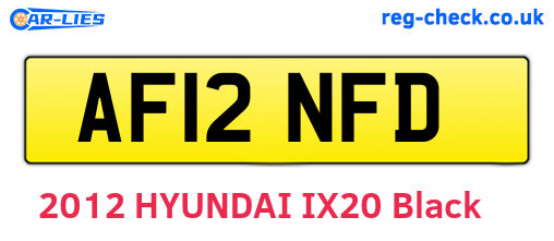 AF12NFD are the vehicle registration plates.