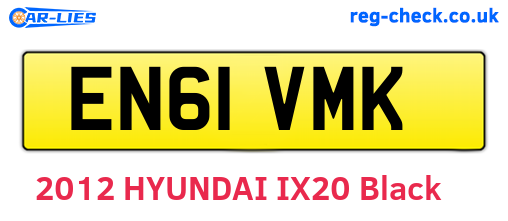 EN61VMK are the vehicle registration plates.