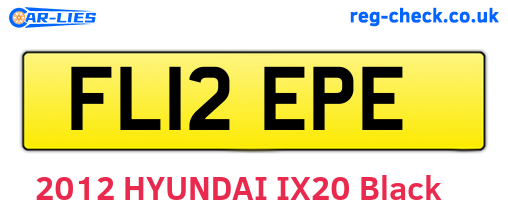FL12EPE are the vehicle registration plates.