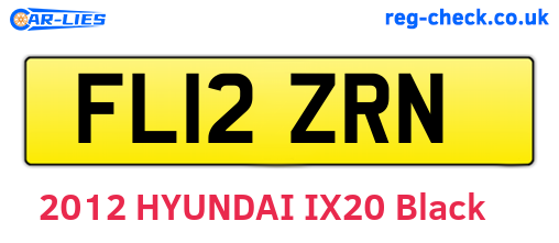 FL12ZRN are the vehicle registration plates.