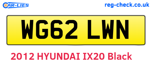 WG62LWN are the vehicle registration plates.