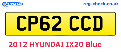 CP62CCD are the vehicle registration plates.