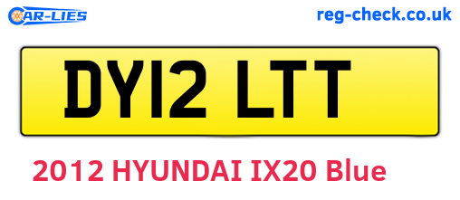 DY12LTT are the vehicle registration plates.