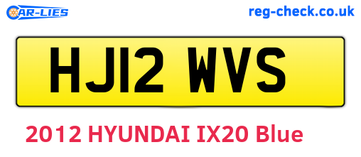 HJ12WVS are the vehicle registration plates.