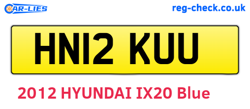 HN12KUU are the vehicle registration plates.
