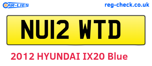 NU12WTD are the vehicle registration plates.
