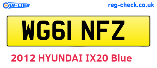 WG61NFZ are the vehicle registration plates.