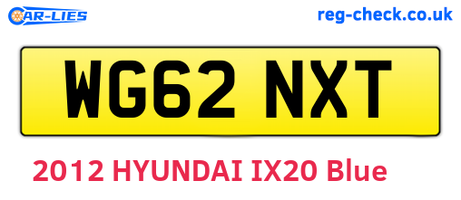 WG62NXT are the vehicle registration plates.