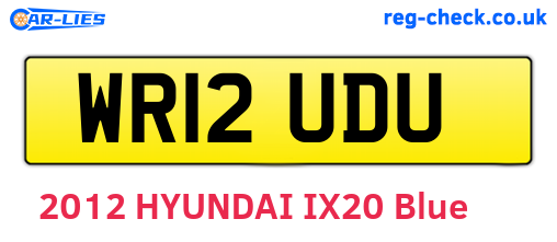 WR12UDU are the vehicle registration plates.