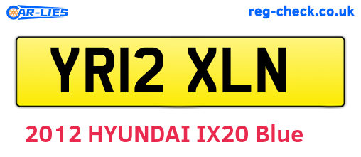 YR12XLN are the vehicle registration plates.