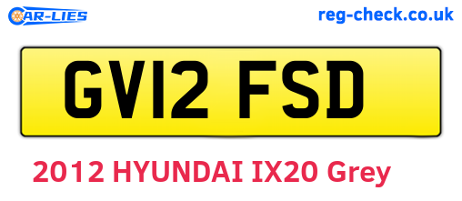GV12FSD are the vehicle registration plates.