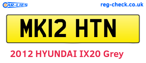 MK12HTN are the vehicle registration plates.