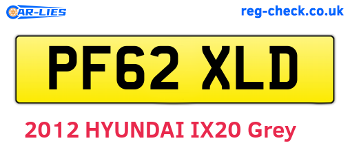 PF62XLD are the vehicle registration plates.