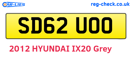 SD62UOO are the vehicle registration plates.
