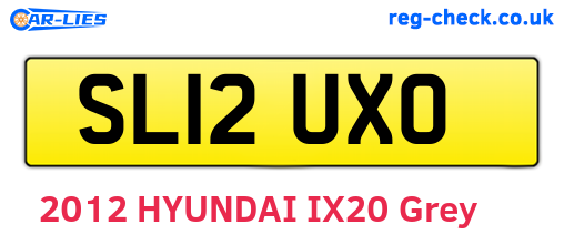 SL12UXO are the vehicle registration plates.