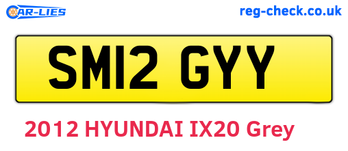SM12GYY are the vehicle registration plates.
